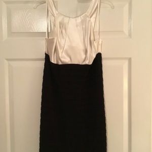 Black & cream semi-formal dress